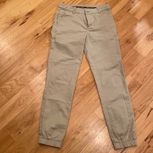 2 Khaki gather pants w belt loop size 16 NWOT